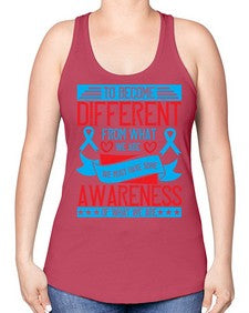 To become different from what we are we must have some awareness of what we are Style 11# - Self awareness -Racerback Tank