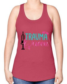 Trauma Queen Style Style 1583# - nurse -Racerback Tank