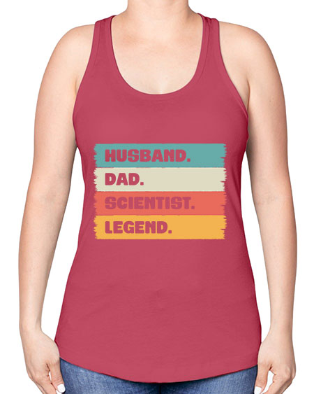 VintageHusbandDadScientistLegendScientistSkinite Scientist Skinite 14# - general science -Racerback Tank