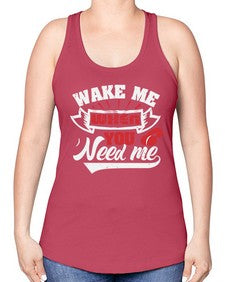 Wake me when you need me 51# - video games -Racerback Tank