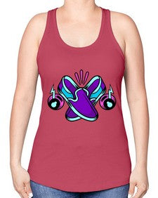 Walk the talk 261# - cartoon general -Racerback Tank