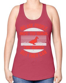 We ask people not to duck the ropes but they can Style 11# - ducks -Racerback Tank