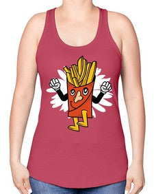 Weekend is near 265# - cartoon general -Racerback Tank