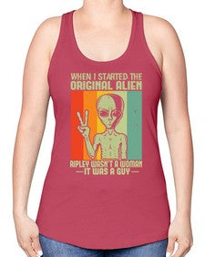 When I started the original alien 45# - ufo -Racerback Tank