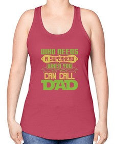 Who needs 266# - cartoon super hero -Racerback Tank