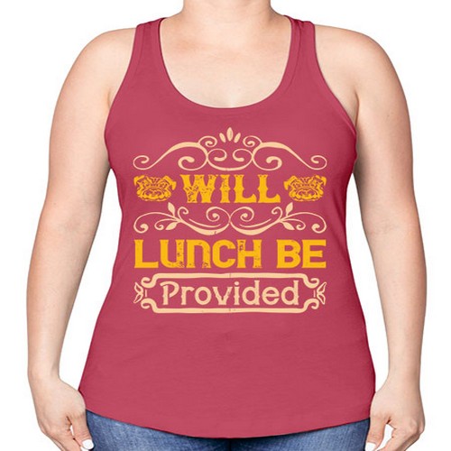 Will Lunch Be Provided Style 7# - dogs -Racerback Tank