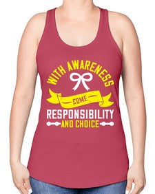 With awareness come responsibility and choice Style 5# - Self awareness -Racerback Tank