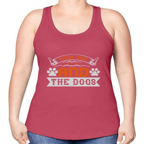 You Me and the Dogs Style 138# - dogs -Racerback Tank