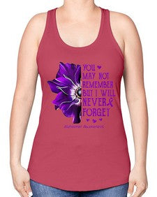 You may not remember but I will never forget alzheimer 223# - alzheimers -Racerback Tank
