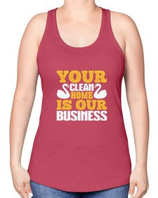 Your clean home is our Business Style 490# - cleaner -Racerback Tank