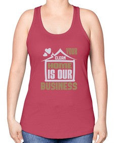 Your clean home is our Business Style 491# - cleaner -Racerback Tank