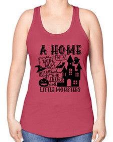 a home of a were wolf witch and their little monsters 53# - witch -Racerback Tank
