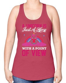 a unicorn is just a horse with a point of view 3# - unicorn -Racerback Tank