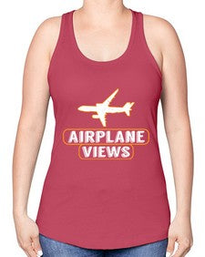 airplane views  5# - airplane -Racerback Tank