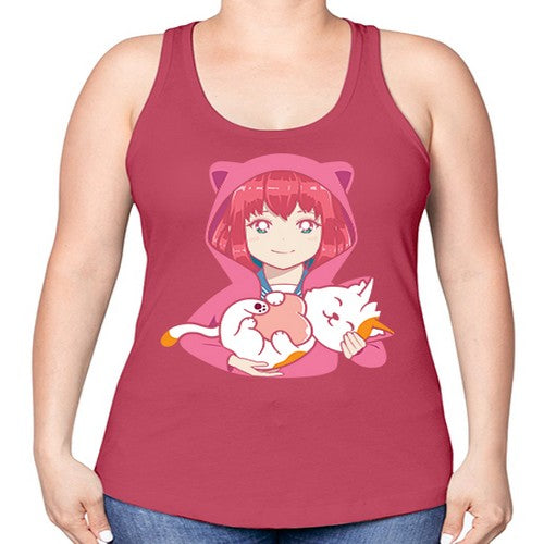 anime art 206# - anime -Racerback Tank