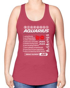 aquarius 85# - aquarius -Racerback Tank