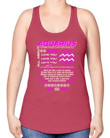 aquarius 86# - aquarius -Racerback Tank