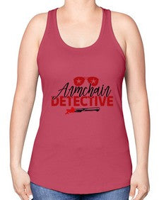 armchair detective 238# - true crime -Racerback Tank