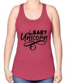 baby unicorn 15# - unicorn -Racerback Tank