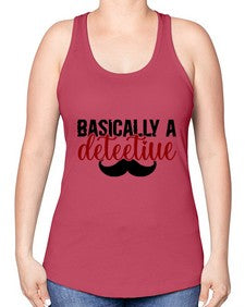basically a deteetiue 249# - graphic -Racerback Tank