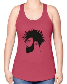 beardman 46# - black boys or men -Racerback Tank