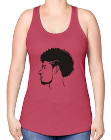 beardman 47# - black boys or men -Racerback Tank