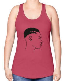 beardman 49# - black boys or men -Racerback Tank