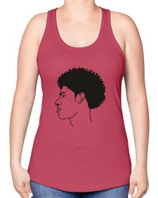 beardman 58# - black boys or men -Racerback Tank