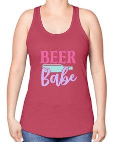 beer babe 44# - beer -Racerback Tank