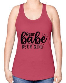 beer babe beer girl 45# - beer -Racerback Tank