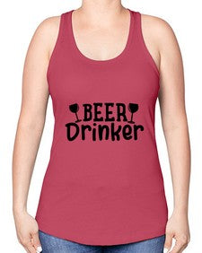 beer drinker 46# - beer -Racerback Tank