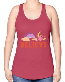 believe 47# - unicorn -Racerback Tank