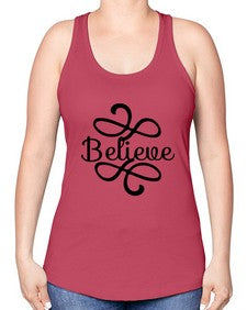 believe 48# - unicorn -Racerback Tank