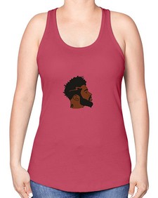 black man 30# - black boys or men -Racerback Tank