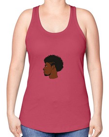 black man 39# - black boys or men -Racerback Tank