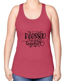 blessed teacher 25# - teacher -Racerback Tank