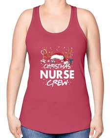 christmas nurse crew 655# - nurse -Racerback Tank