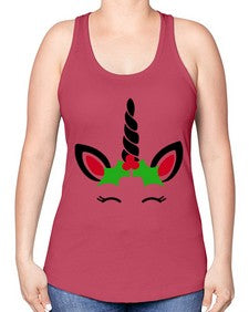 christmas unicorn 81# - unicorn -Racerback Tank