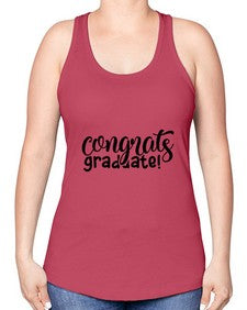congrats graduate 39# - graduation -Racerback Tank