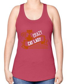 crazy cat lady Style 43# - cats -Racerback Tank