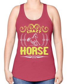 crazy horse Style 9# - horse -Racerback Tank