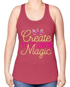 create your own magic 82# - unicorn -Racerback Tank