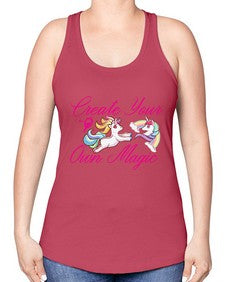 create your own magic 84# - unicorn -Racerback Tank