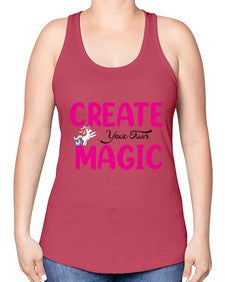 create your own magic 86# - unicorn -Racerback Tank