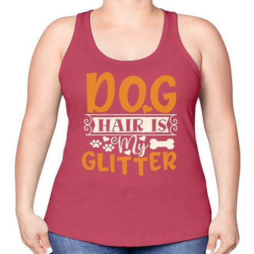 dog hair is my glitter 80# - dogs -Racerback Tank