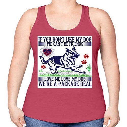 dog t shirt design 95# - dogs -Racerback Tank