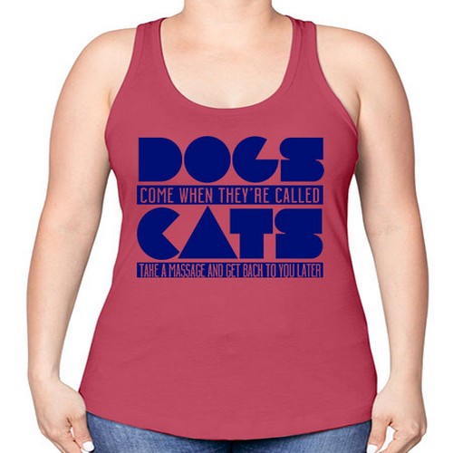 dogs come whey called - dogs -Racerback Tank
