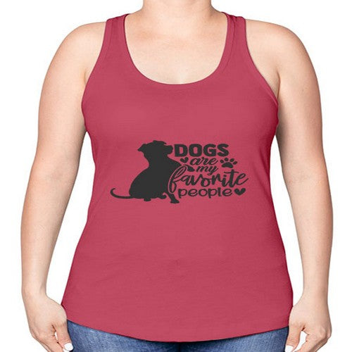 dogsaremyfavoritepeople 140# - dogs -Racerback Tank