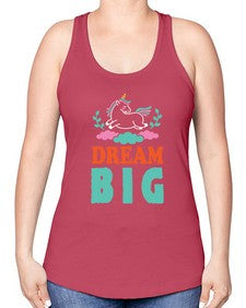 dream big 102# - unicorn -Racerback Tank