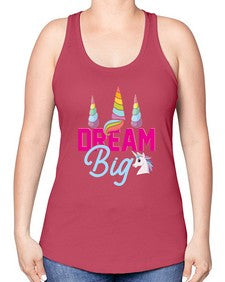 dream big 103# - unicorn -Racerback Tank
